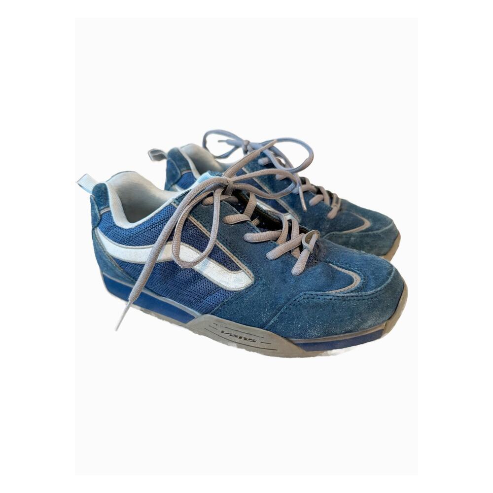 VTG Y2K Vans West End Suede Lace Up Padded Skate Shoe Blue Womens 7/ 37